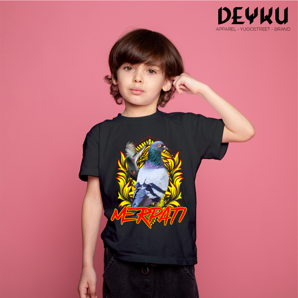 KAOS ANAK DEYKU MERPATI MOTIF KUNING RED / baju anak laki laki / kaos anak laki laki / kaos murah / 