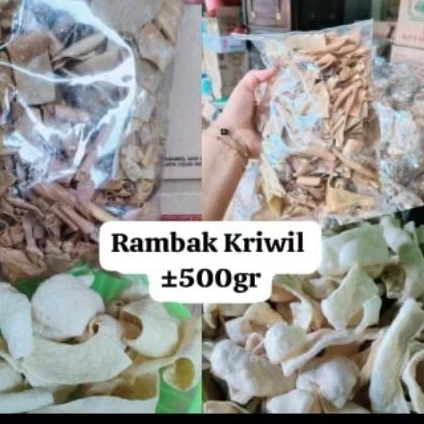 rambak kriwil 500gr rambak mentah renyah