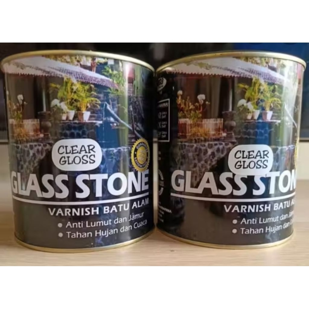 glass stone vernis batu alam