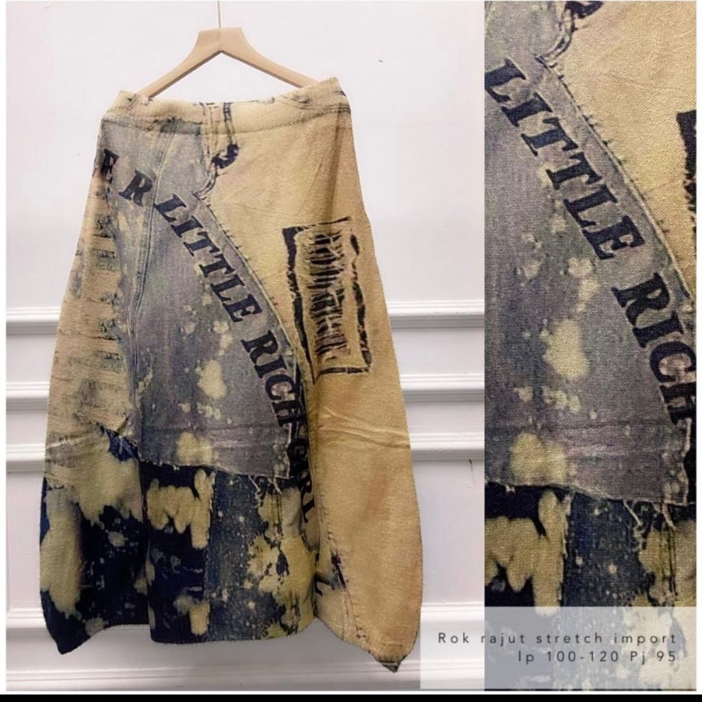 Real pic ORIGINAL dan TERMURAH Rok Jumbo Rajut PREMIUM Butik / Rok Oversize Rajut Bangkok Import / R