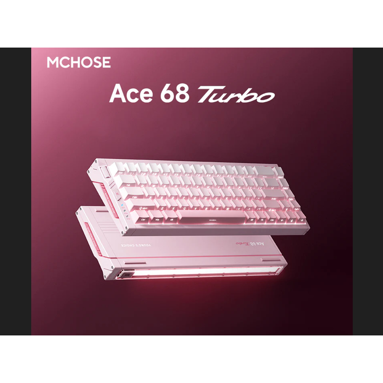 MCHOSE Ace68 Turbo Hall Effect Gaming Keyboard Peachy Pink - Mount Tai Magnetic Switch GT - MC-Ace68