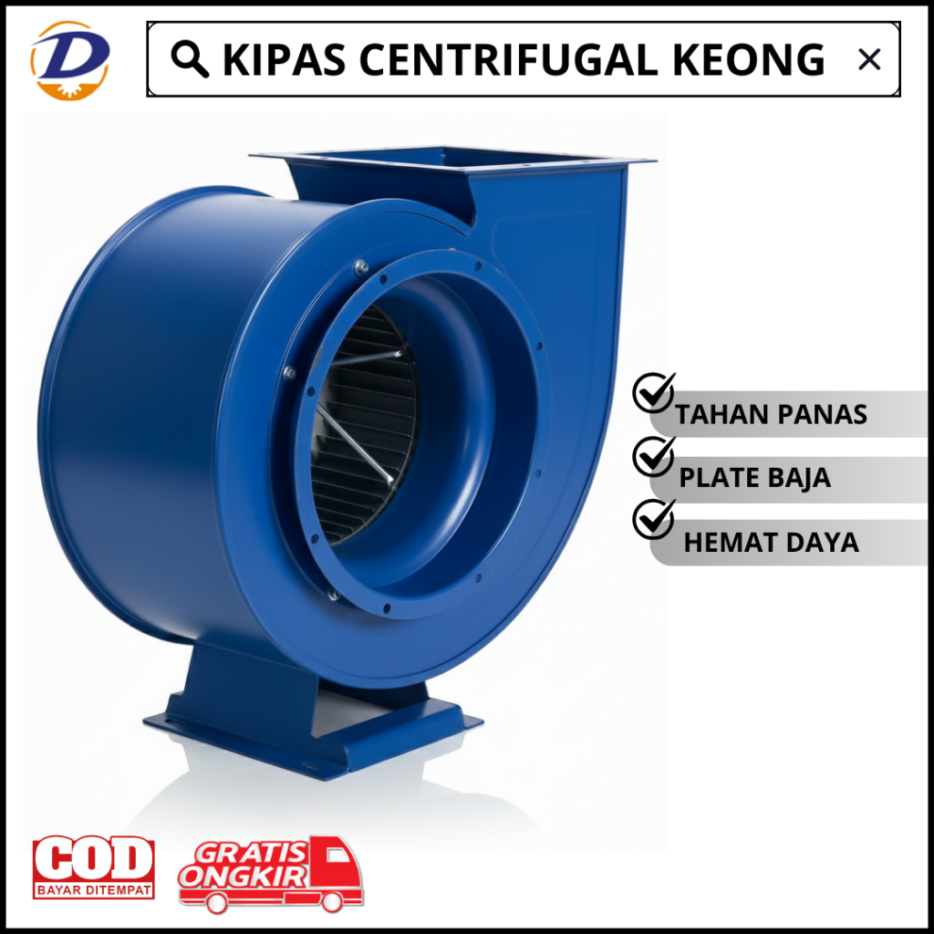Kipas Centrifugal Keong Plate Baja | Tahan Panas | Hemat Daya | Blower Industri