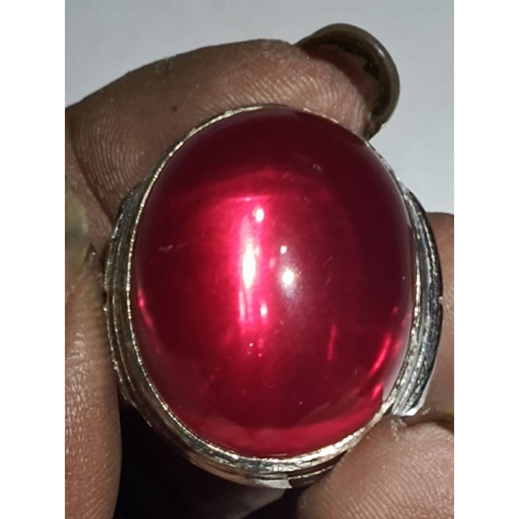 batu Mirah siam delima kapas Bangkok kekerasan batu mirip berlian super mewah wah ikat alpaka krum m