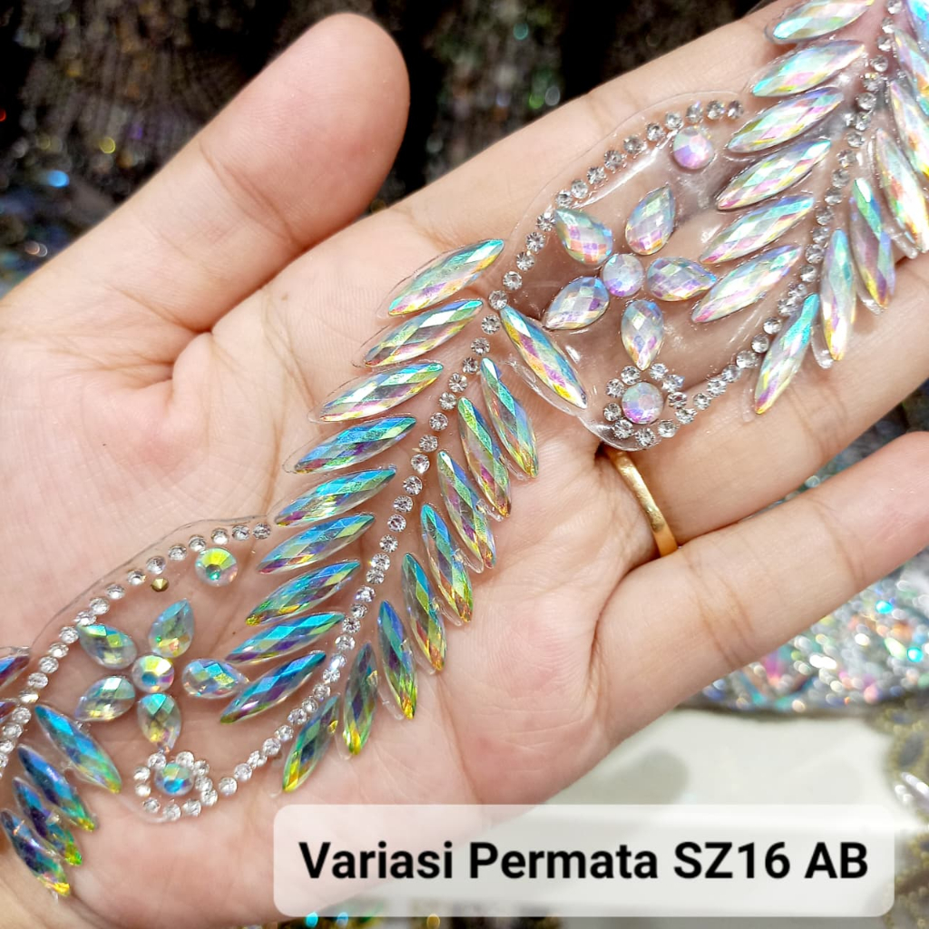 Variasi Permata SZ16 AB METER Permata Hiasan Tempel Setrika