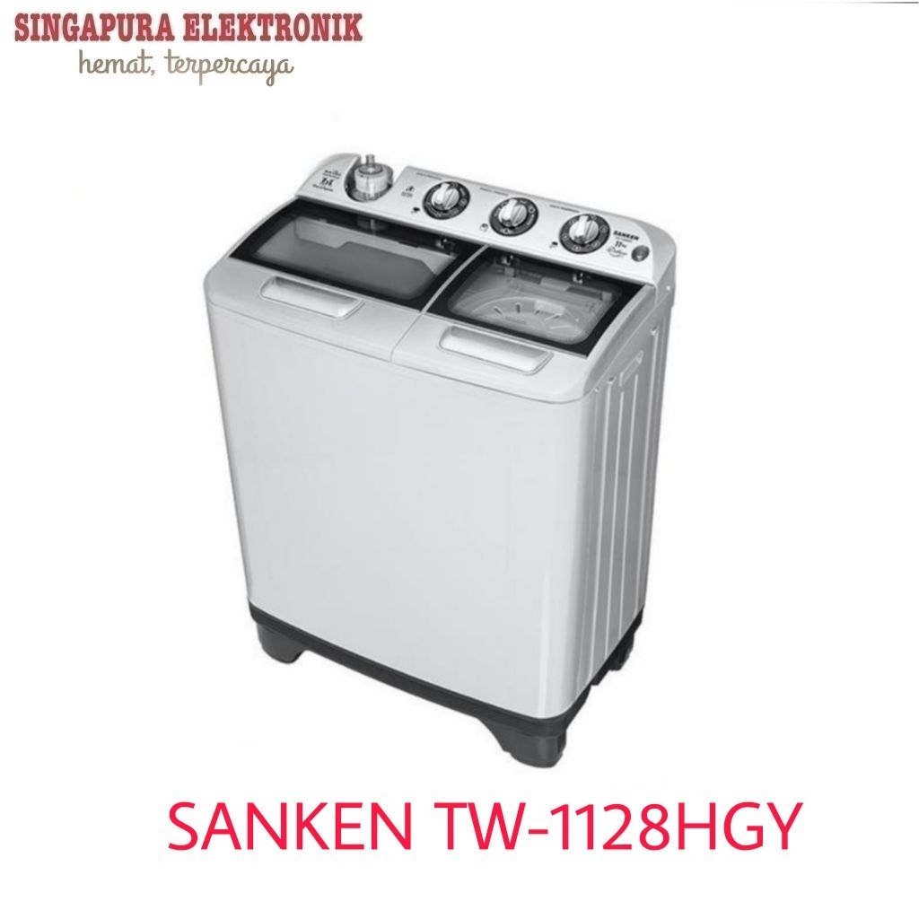 Sanken Mesin Cuci 2 Tabung 11kg TW-1128HGY