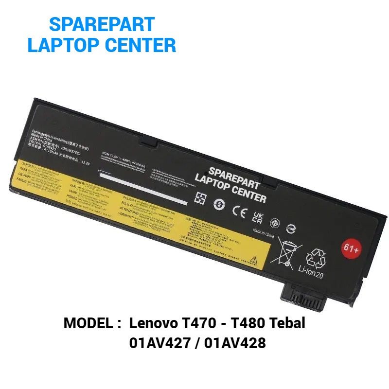 Baterai Lenovo T470 T480 T570 T580