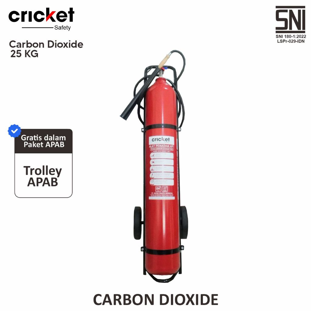 APAR CO2 25 KG CRICKET SAFETY SNI / CARBONDIOXIDE 25 KG