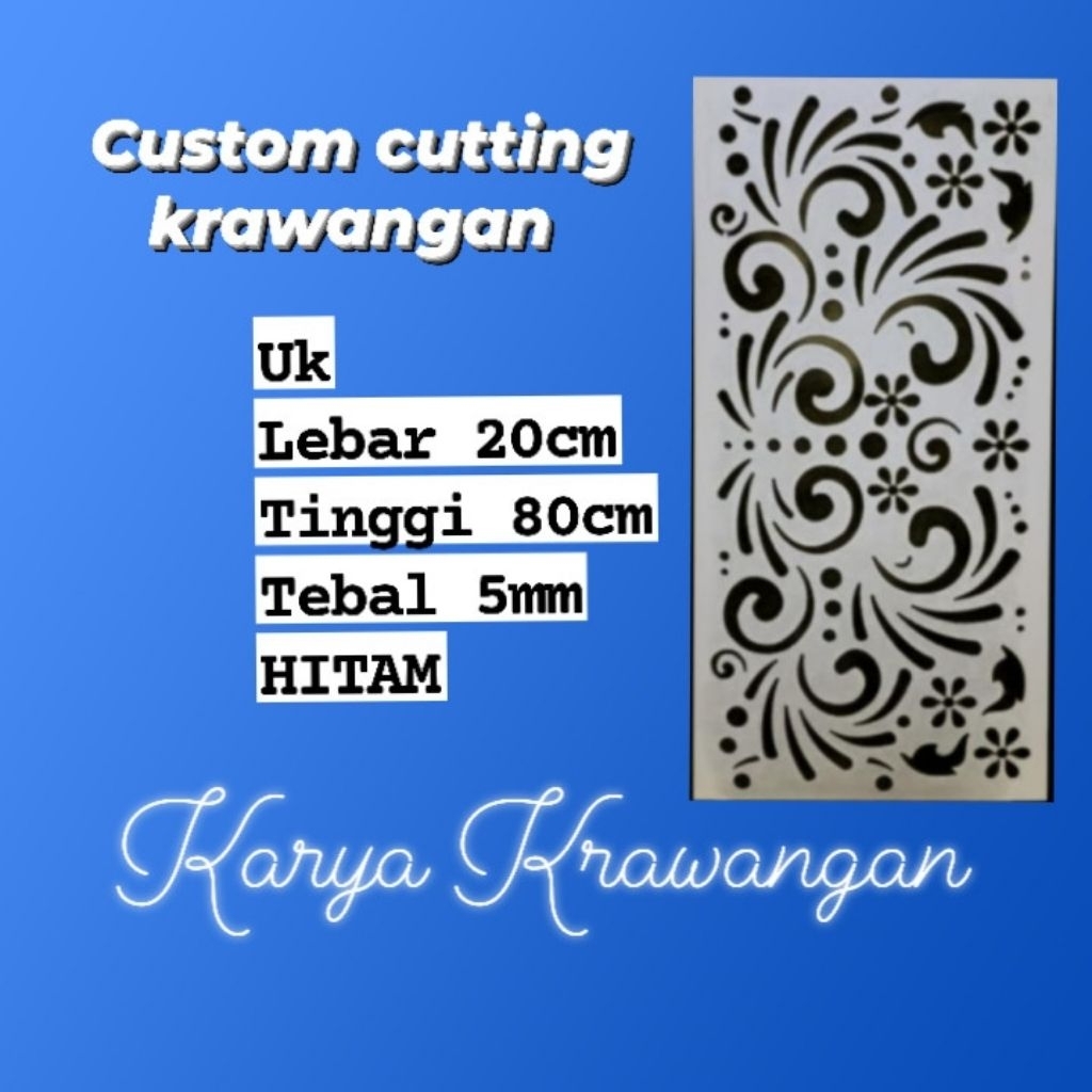 custom cutting krawangan PVC foam board uk 20x80cm tebal 5mm