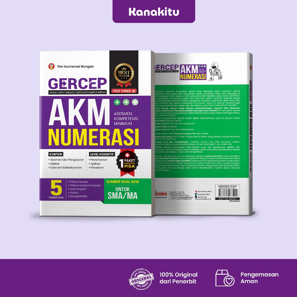 Buku Gercep AKM Numerasi SMA | Sumber Soal AKM