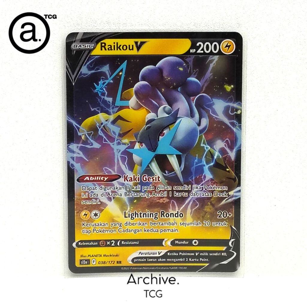 Raikou V (038/172) Pokemon Indonesia ~ VSTAR Semesta S12A