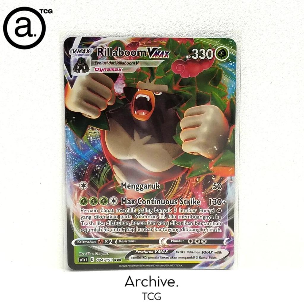 Rillaboom Vmax (024/153) Pokemon Indonesia ~ Pedang & Perisai Set B SC1B
