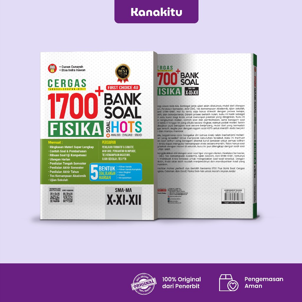 Buku Cergas 1700+ Bank Soal Fisika SMA | Buku Latihan Soal