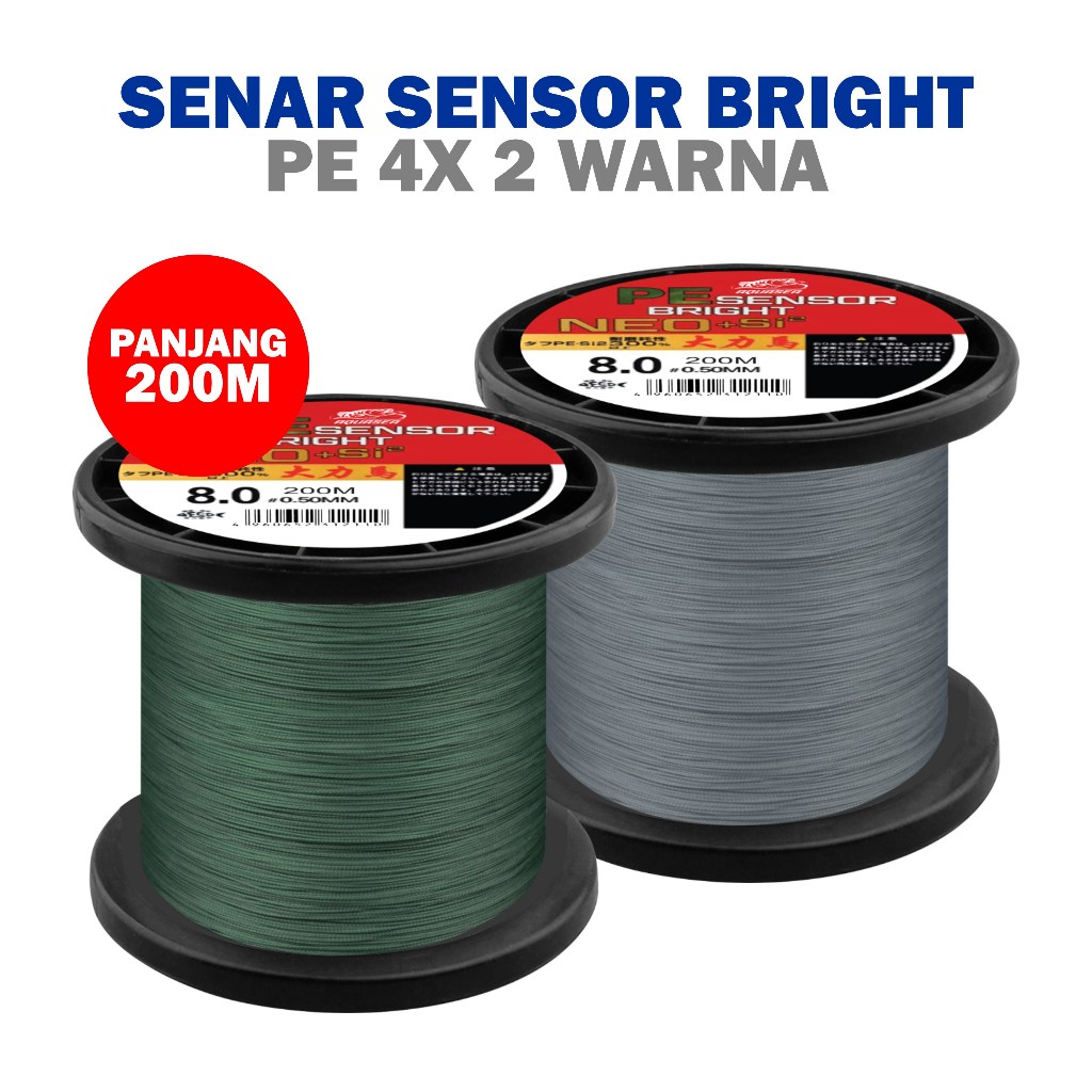 DORRY PANCING - Tali Pancing Sensor Bright 200m Pancing PE  NEO+si2 Jepang  Pancing Kuat & Tahan Bah