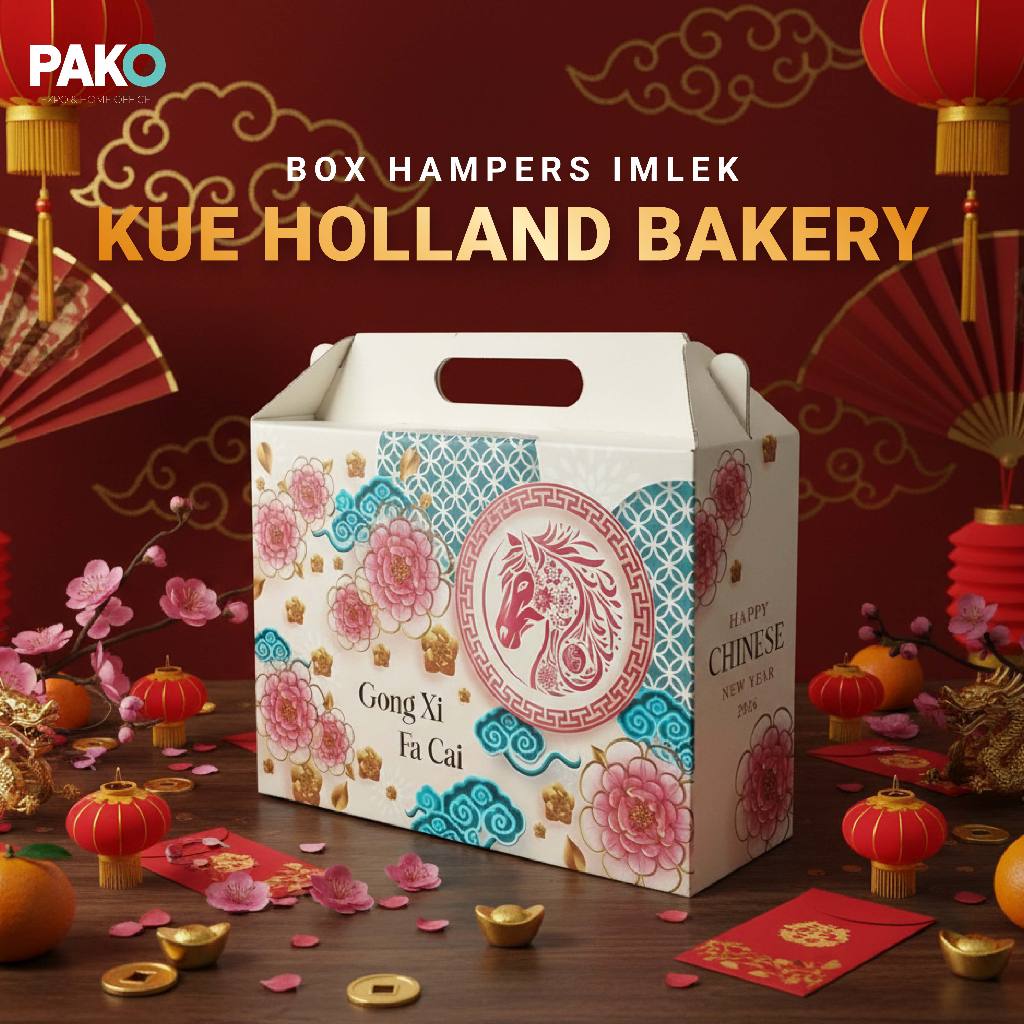 Box hampers imlek  |Box imlek kue Holand | box Lapis legit holand| packaging imlek  |Box CNY