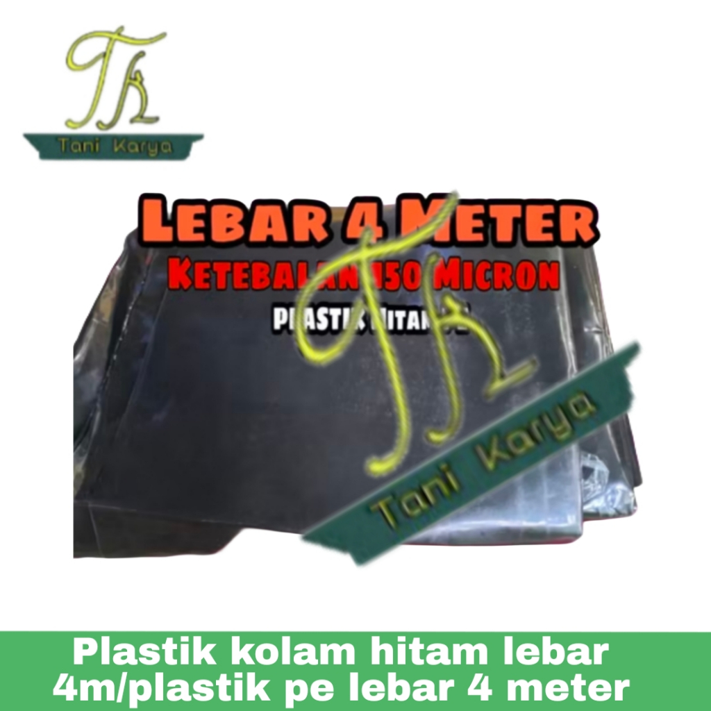 PLASTIK KOLAM HITAM LEBAR 4 M / PLASTIK HITAM PE LEBAR 4 METER