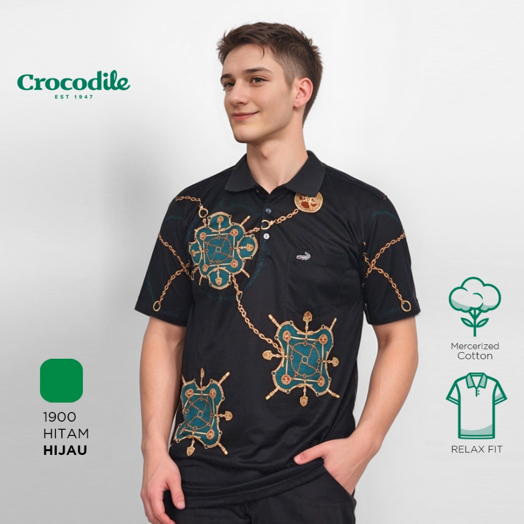 Crocodile DIAMOND 1900 - Kaos Kerah Premium Pria Polo Shirt - Relax fit