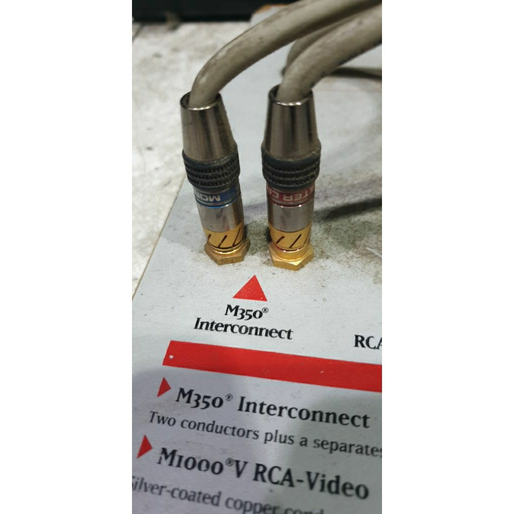 Jack RCA monster cable USA M350 2 jack bekas audio mobil dan home audio
