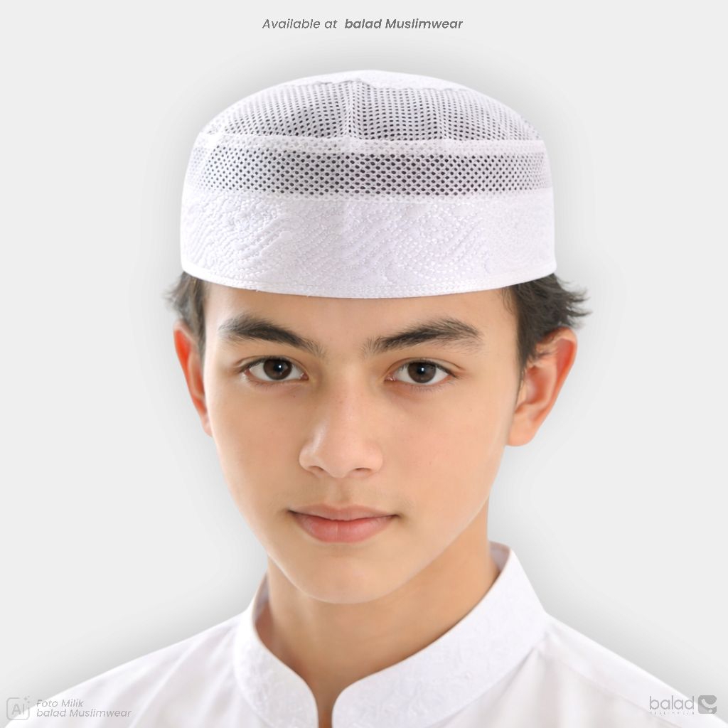 Peci Hajir Marawis Pendek Jaring Kopiah Santri Salafi Anak Dewasa