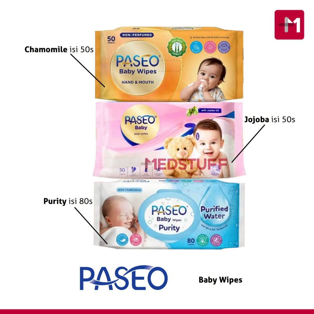 Promo Tissue Basah Paseo Baby Wipes Tissu Tisu