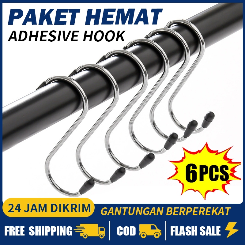 S-Hook/Hook Stainless Steel Bentuk S/S-Hook Stainless Steel/Hook Gantungan S Kait Barang Besi Stainl