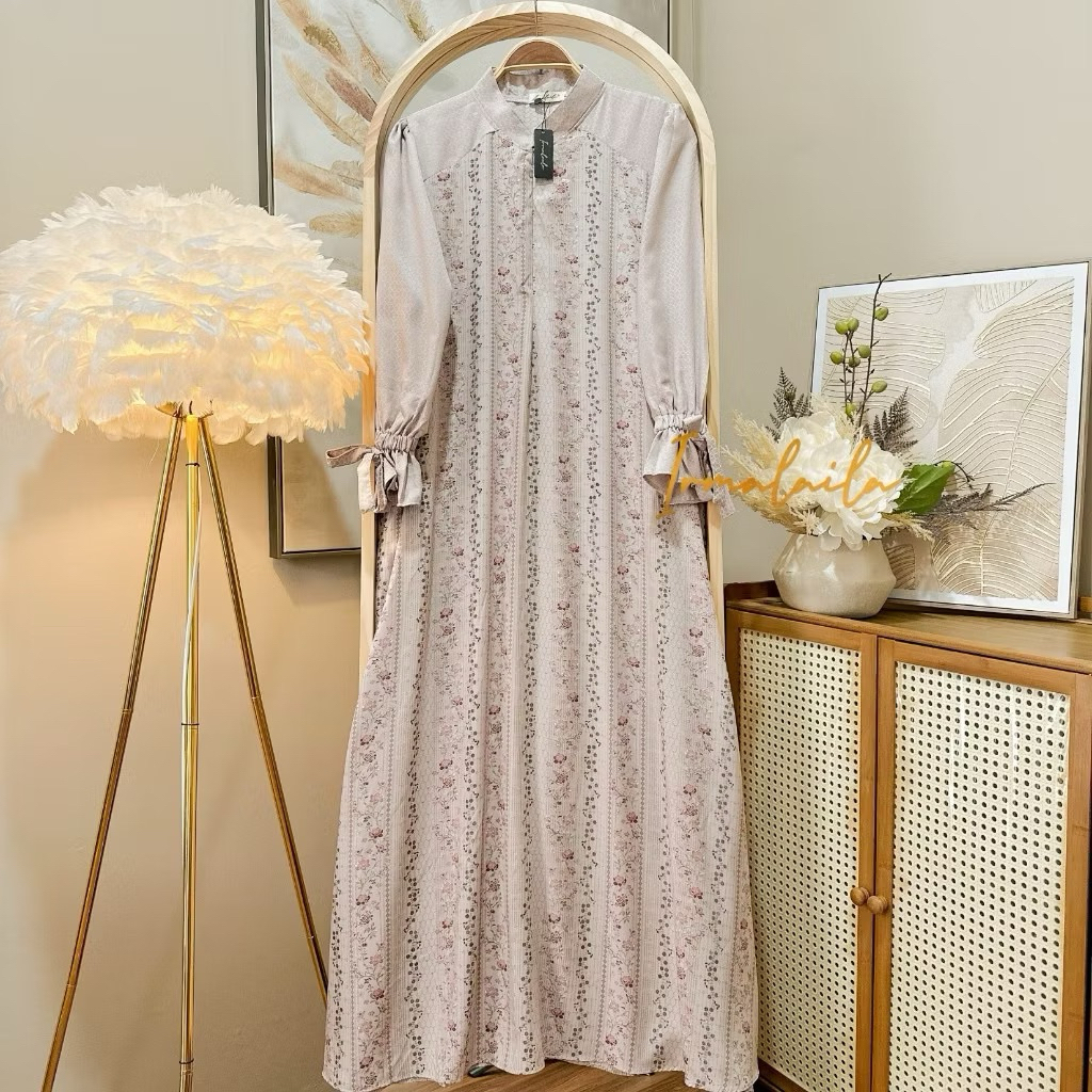 Ellena dress gamis bahan rayon adem