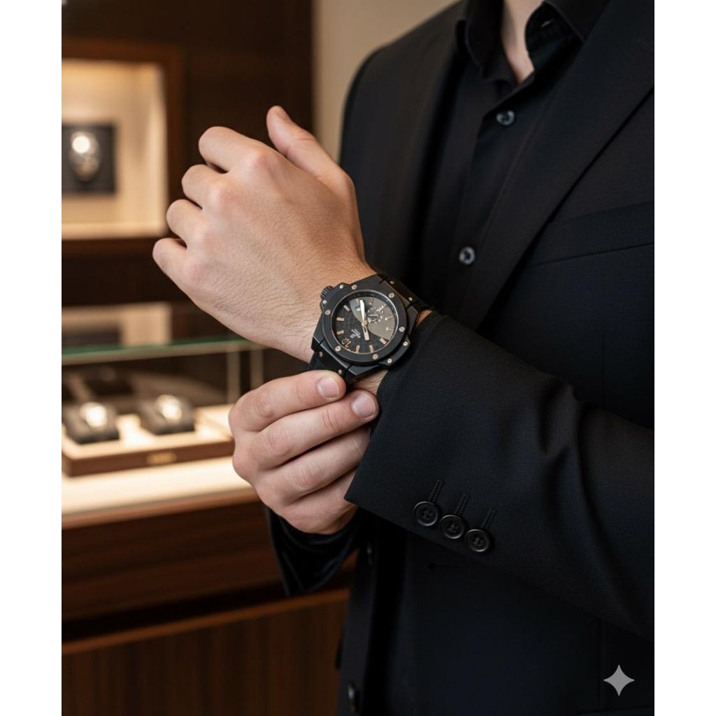 Jam Tangan Pria Chrono Detik Model Jangkar Elegan Kemewahan 001