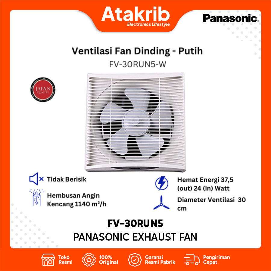 PANASONIC EXHAUST FAN FV-30RUN5