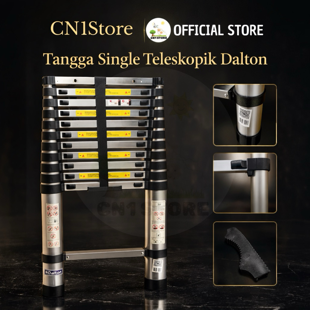 Tangga Teleskopik (Dalton) Premium | Alumunium Single Telescopic