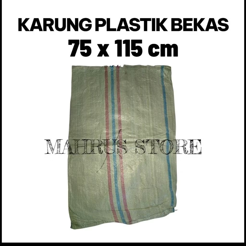 karung plastik 75 x 115 bekas