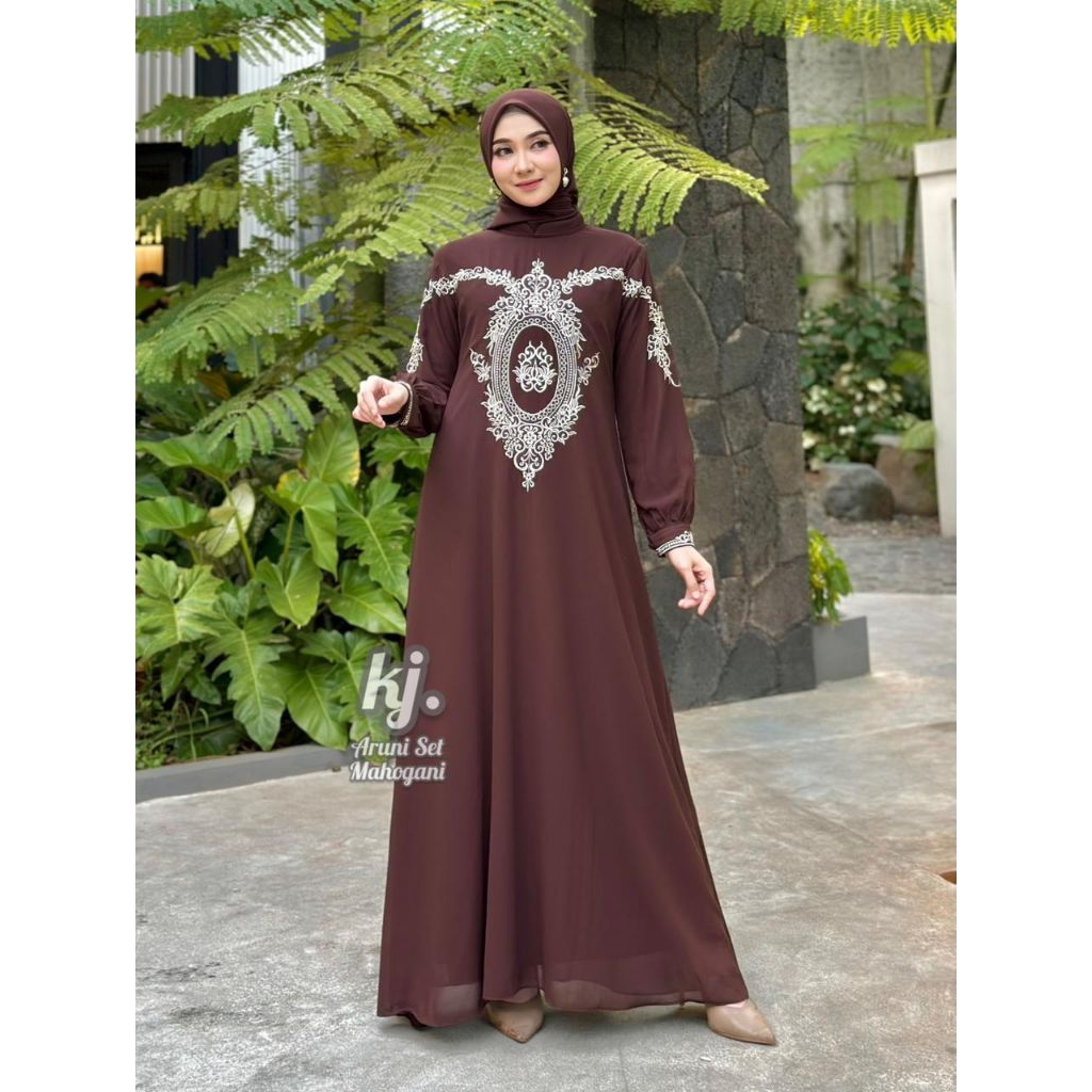 [COD]SET HIJAB BORDIR ARUNI SET//SET SERUTY BORDIR PAYET HIJAB SEGI EMPAT BORDIR//SET JILBAB RAYA//S