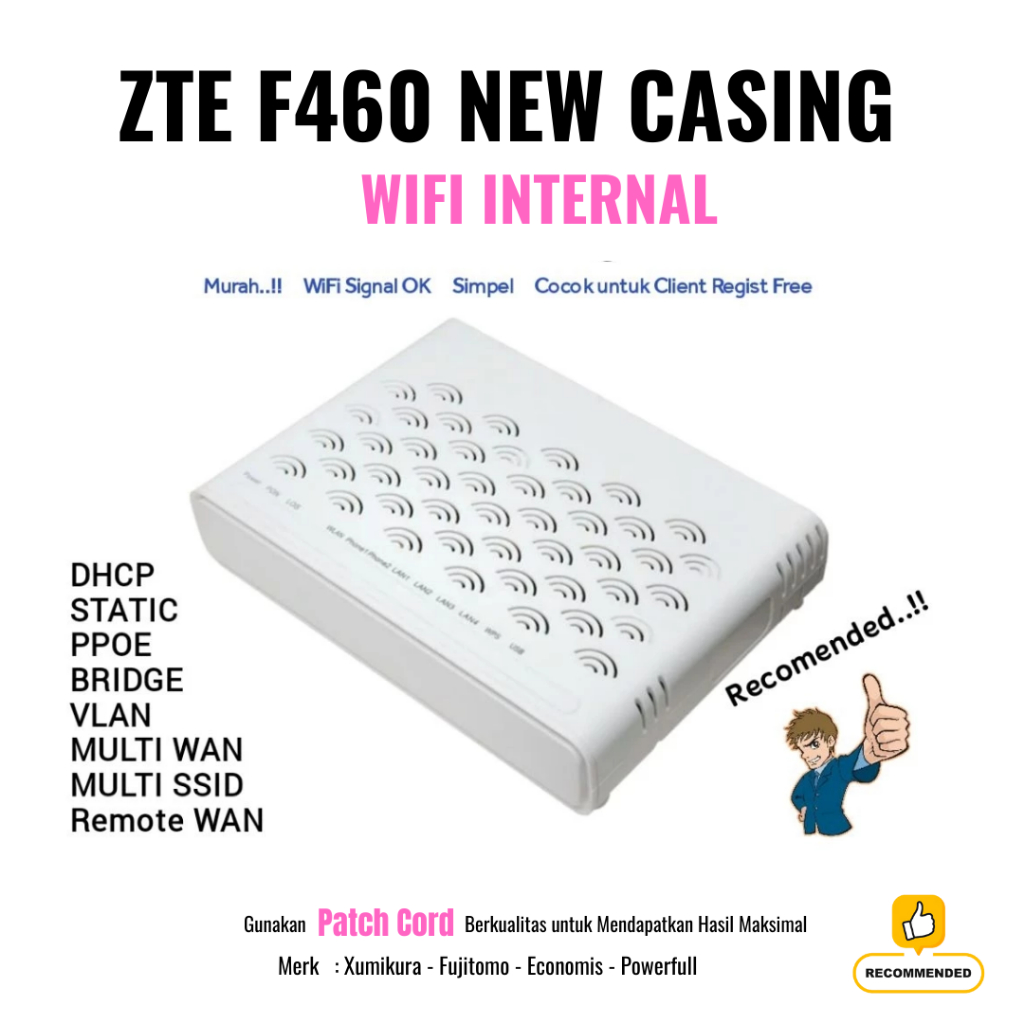 ZTE F460 V6 New Casing Firmware biru