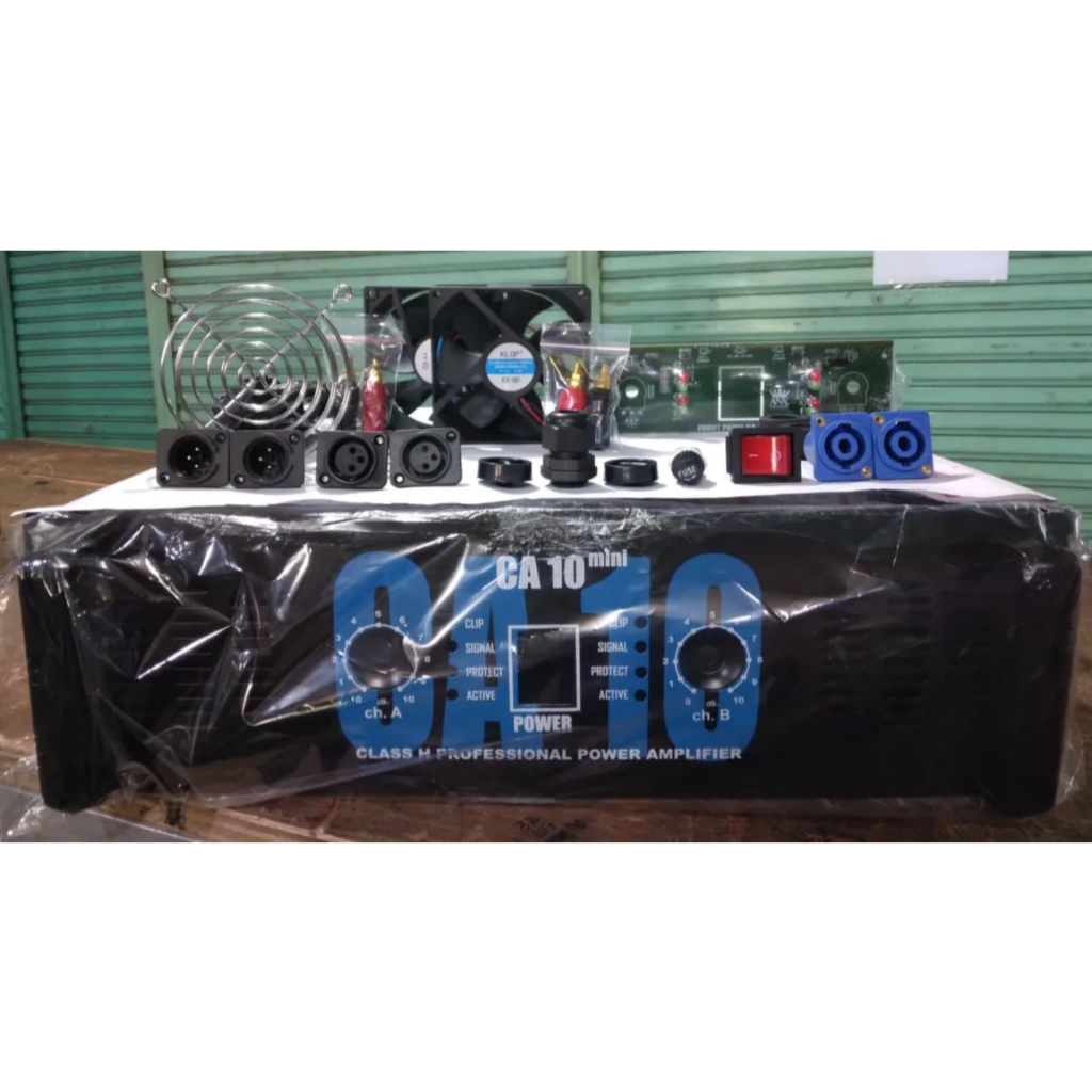 (38cm x 36cm x 12cm) Box / Casing Power Amplifier Stereo CSH CA-10 Mini + Aksesoris Komplit Kualitas