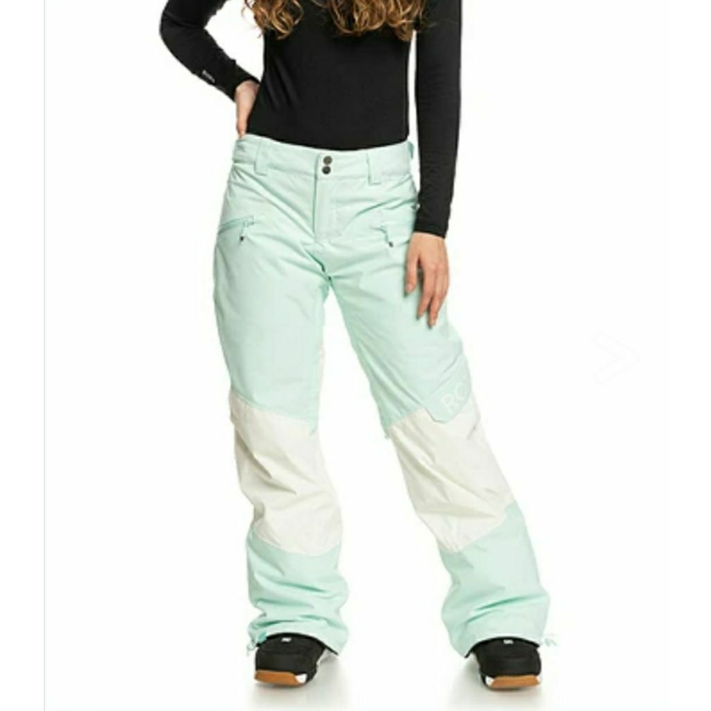 ROXY WOMEN'S CHLOE KIM WOODROSE INSULATED SNOW PANT AQUA CELANA PANJANG HIKING TREKKING WINTER SKI S