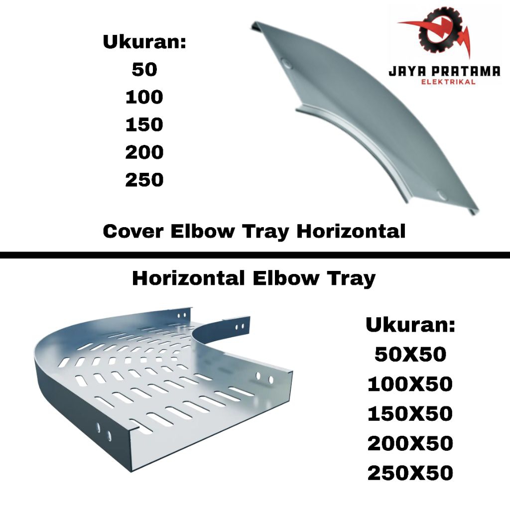 Elbow Tray Horizonal / Pembelok Arah Kabel Tray