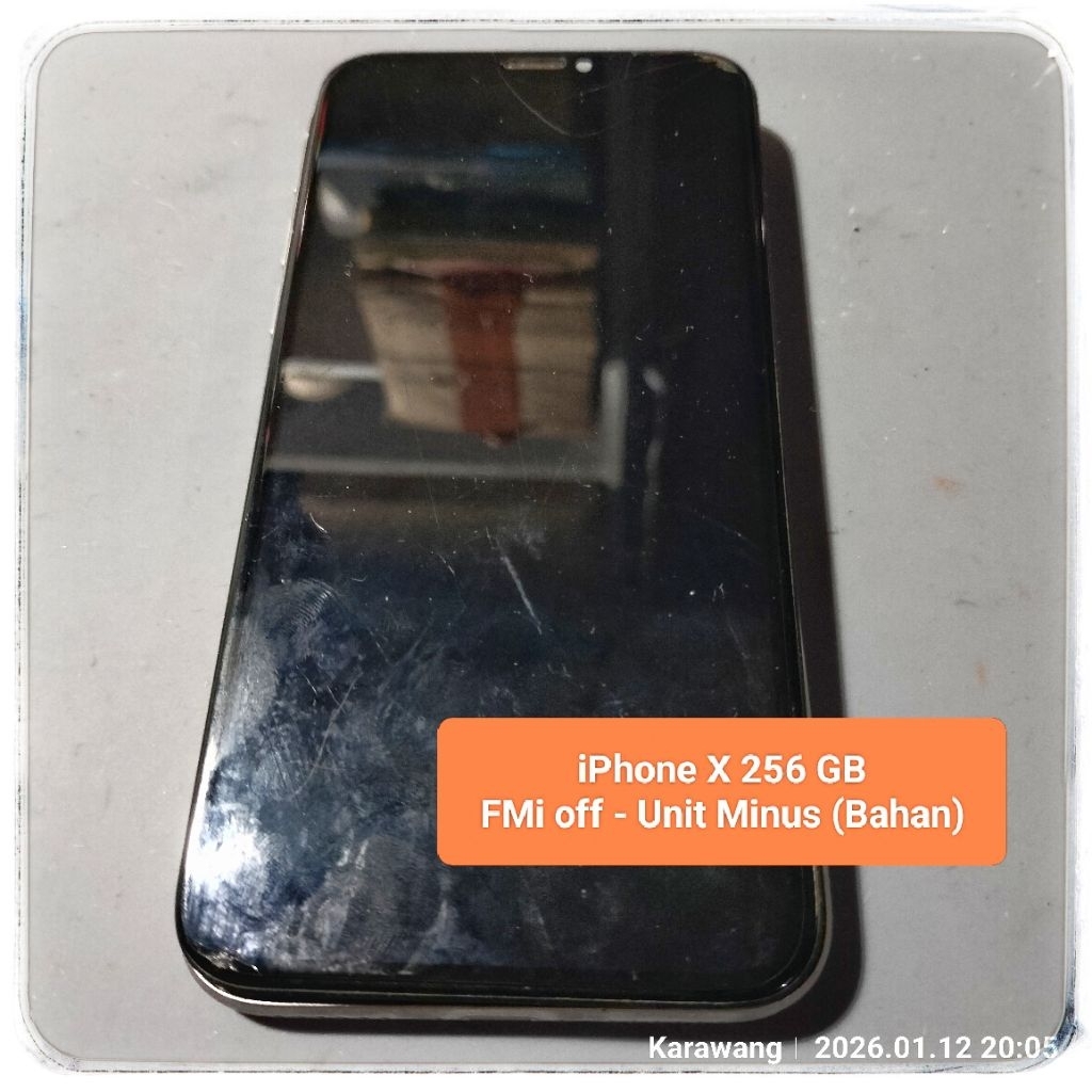 [ bahan-190 ] iPhone X (iP 10) 256 GB | Nyala MINUSSS | FMi off | Non iBox - LLA