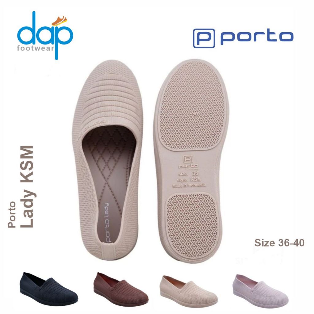 Sepatu Karet Slip On Wanita Porto Lady KSM