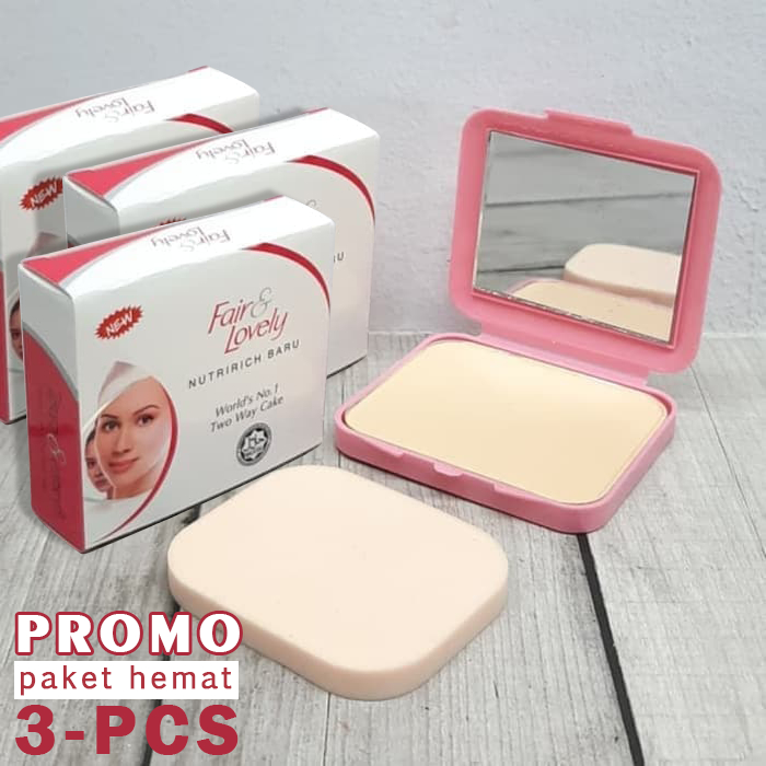 3pcs Paket Hemat Bedak Fair&Lovely Bedak Padat Refil Fair&Lovely 1 Pcs Tahan Lama
