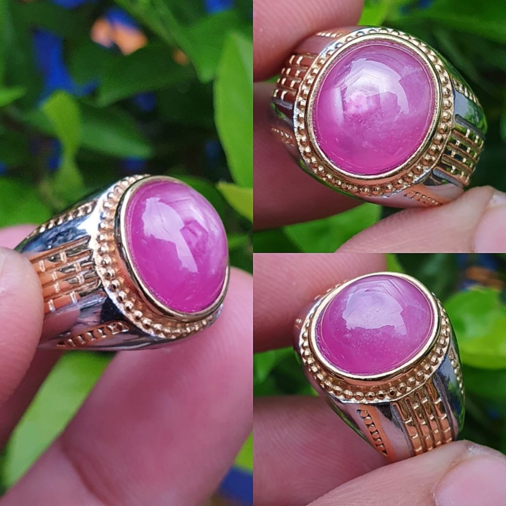 BATU CINCIN AKIK RUBY JONSON AFRIKA RING TITANIUM