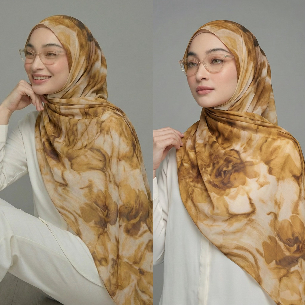 Mona Hijab Pashmina printed Pattern - pashmina ceruty adiva,pashmina printed