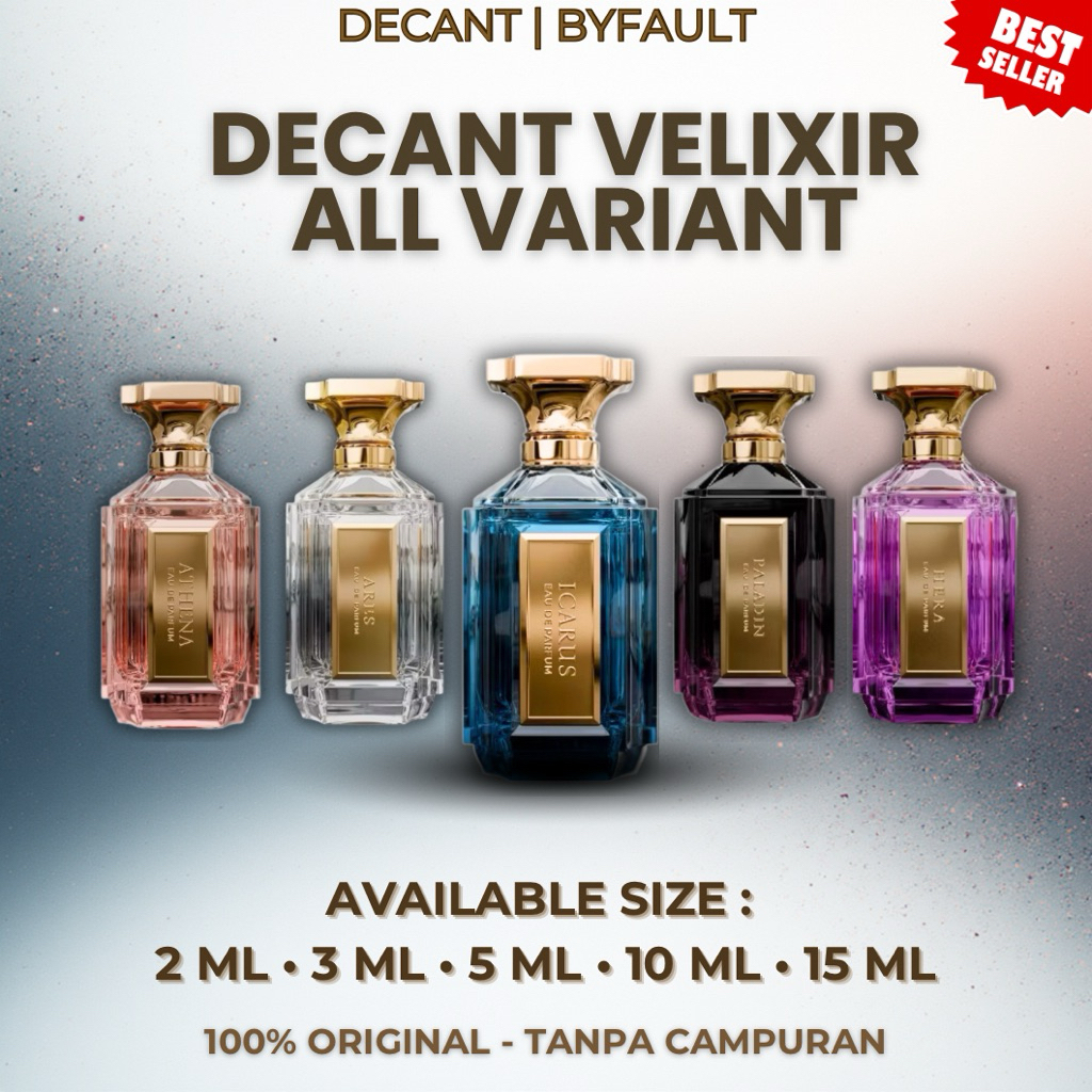 Velixir Decant Parfum Original Pria / Unisex by Fault – Aroma Mewah, Tahan Lama, 100% Ori!
