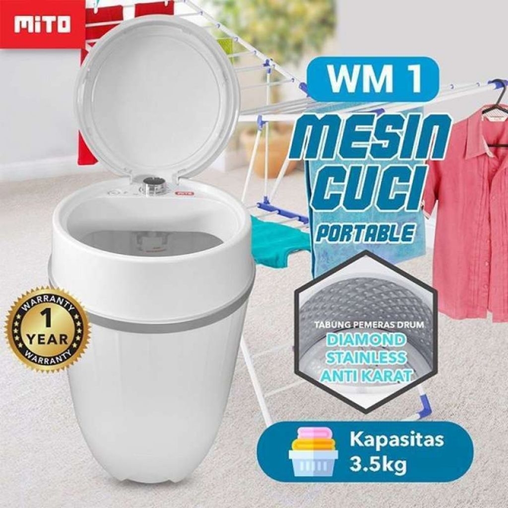 Mesin Cuci Mini Portable Mito WM-1 3.5 kg Jual Murah *BISA NEGO TIPIS* (Bekas hanya digunakan 1 kali