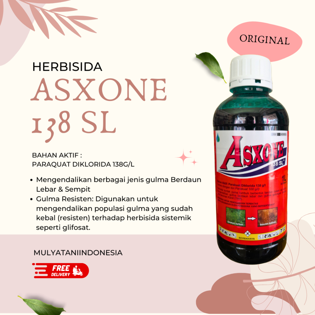 herbisida kontak langsung kering asxone 1 lt 138 sl