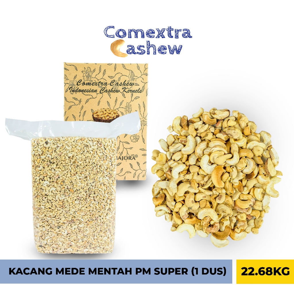 Kacang Mede Comextra Mentah PM Super 1 karton - Cashew Kernel Kacang Mente/Mete Comextra Majora
