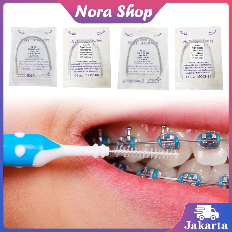 10Pcs Kawat Gigi Ortho Thermal Ni-Ti / Dental Orthodontic Brackets Wire / NiTi Open Coil Spring Kawa