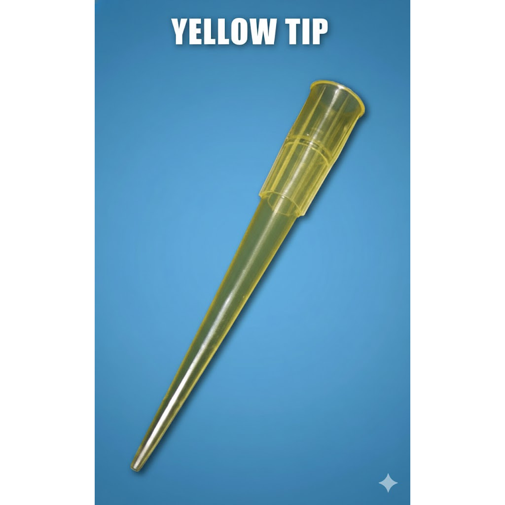 NESCO Yellow Tip ECERAN Mikropipet  10-200ul Disposable Sterilizable Untuk Lab Yellow Tip / Pippete 