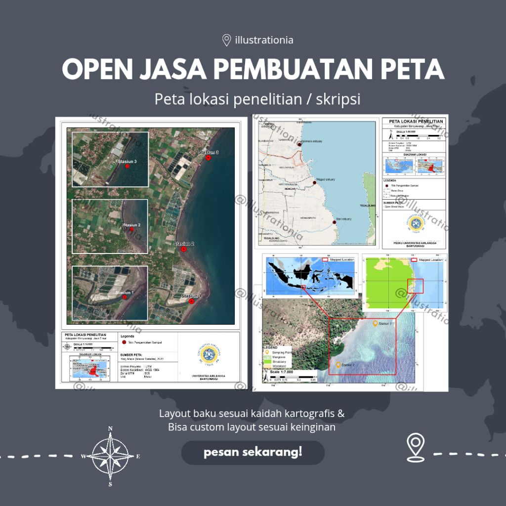 Jasa Pembuatan Peta Lokasi Penelitian (Custom Digital)