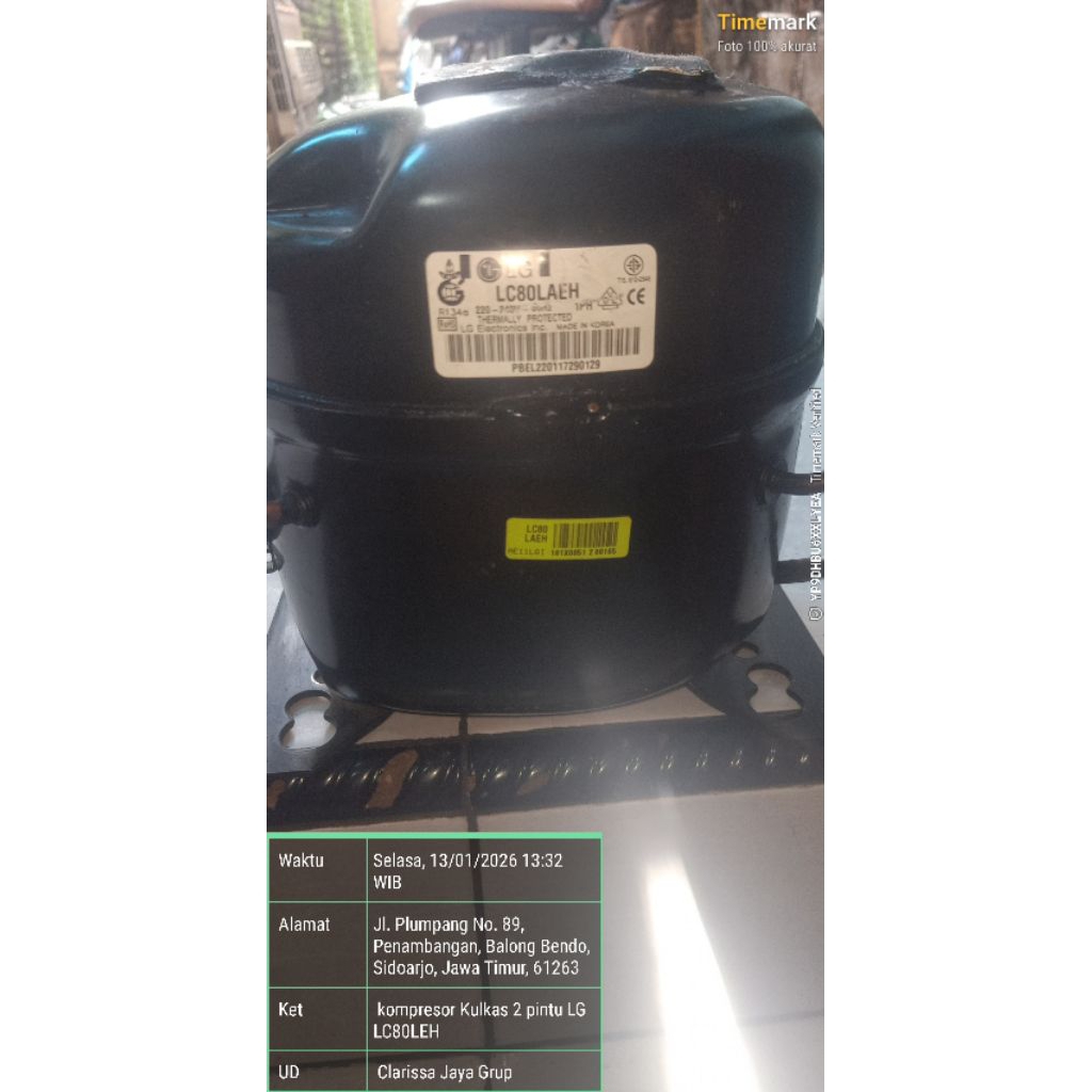 kompresor kulkas 2 pintu LG LC80LAEH