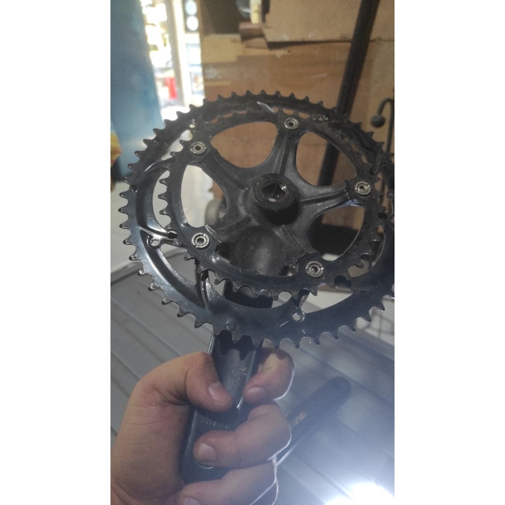 Crank double sepeda lipat