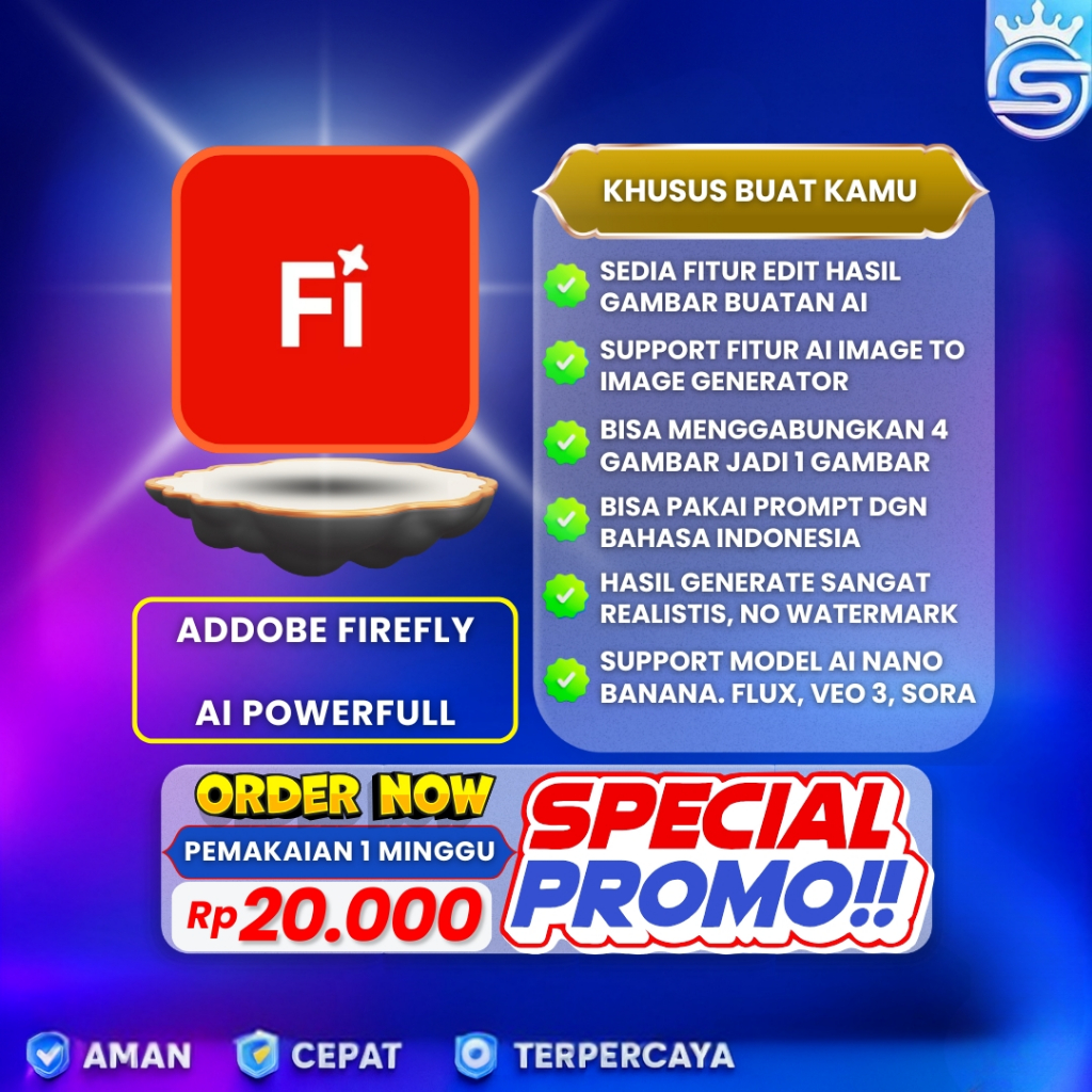 4 Ribu Credit Adobe Firefly Generative Fill - Resmi - GRNSI