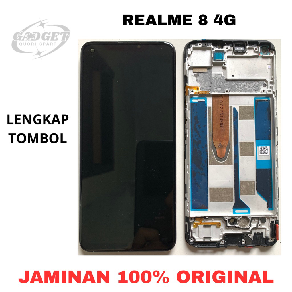 FRAME PAPAN LCD LENGKAP TOMBOL REALME 8 4G ORIGINAL ASLI COPOTAN